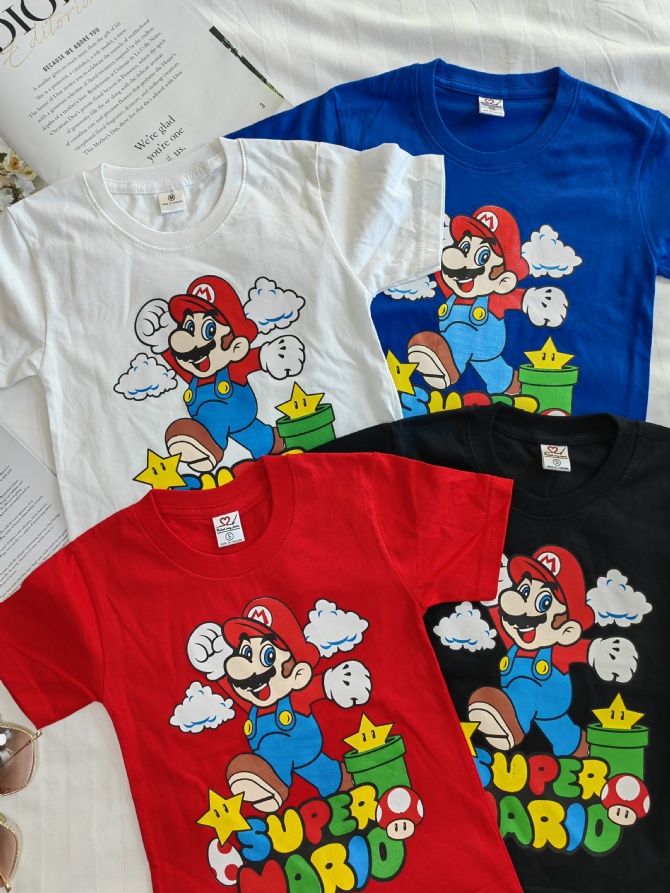 G829 儿童SUPER MARIO 纯棉T Shirt