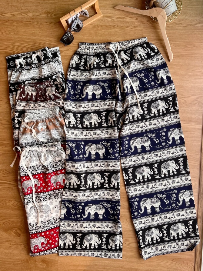 TH1019 我们家的大象长裤真的不一样🐘面料是凉凉软软滑滑的～超级好穿！