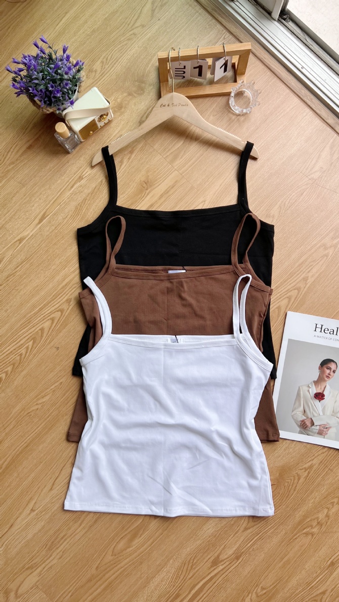TH1125 不勒副乳的平口吊带背心～🤎🤍线条干净利落 不复杂
